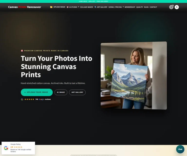 AI Image Generation and Canvas Printing in Vancouver: Custom Wall Art With West Coast Character