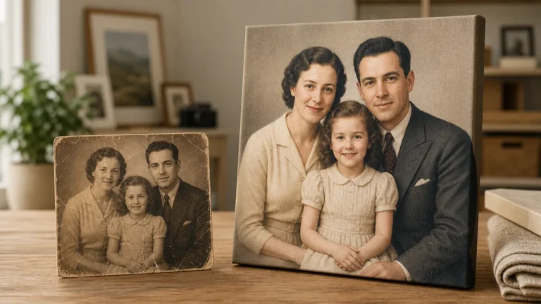 AI Photo Restoration in Vancouver: Bring Old Family Photos Back to Life on Canvas